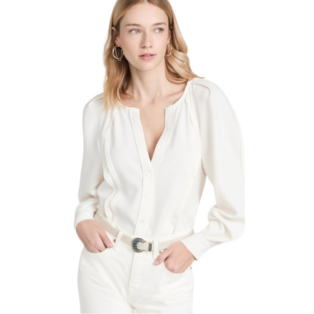 NEW IRO Natoma Long Sleeve Button Down Top Size 34
